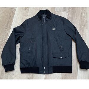 COOGI Austrailia Men’s Wool Blend Bomber Jacket 2K Era Black 2X Zip Front Ribbed